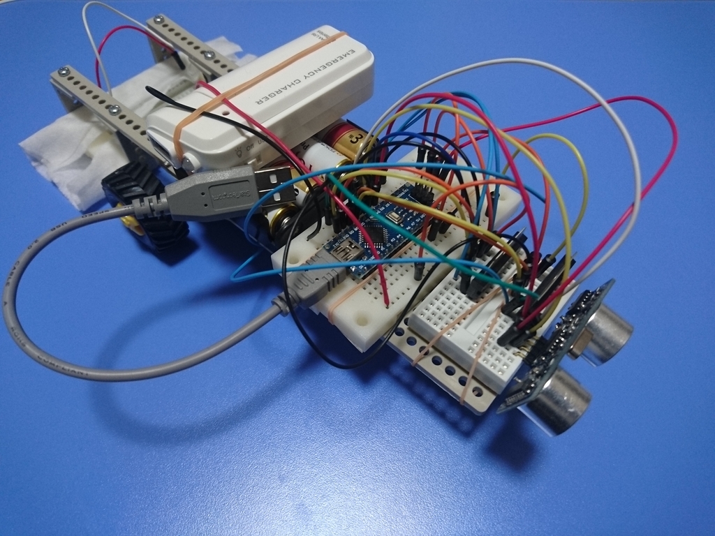 Arduinoと超音波センサを使ってお掃除ロボットを作る
